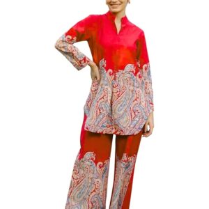 Paisley Print Tunic and Palazzo Set
